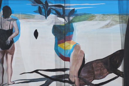 Sin Título, 2016. Óleo sobre lienzo (Díptico). 55 x 92 cm.
